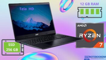 Notebook Acer Aspire 3 A315-23-R1j9 é bom ? Ryzen 7-3700u + Vega 10 + 12 Gigas de Memória e SSD M.2 NVME 256 GIGAS Acer A315-23-R1j9 É BOM