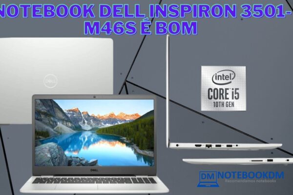 O Notebook Dell Inspiron 3501-M46S é bom para estudos, trabalhos de escritório e pequenos projetos gráficos.