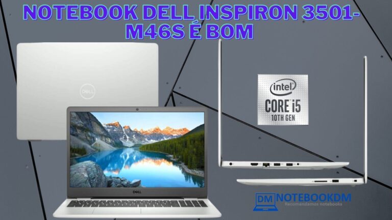 O Notebook Dell Inspiron 3501-M46S é bom para estudos, trabalhos de escritório e pequenos projetos gráficos.