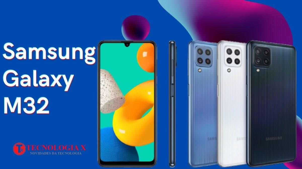 Celular Samsung Galaxy M32 é bom ? C/ Tela 6,4" FHD+ Super AMOLED taxa de 90Hz 6GB RAM 5 Câmera 5.000 mAh Sensor de Impressão Digital