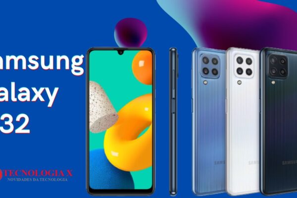 Celular Samsung Galaxy M32 é bom ? C/ Tela 6,4" FHD+ Super AMOLED taxa de 90Hz 6GB RAM 5 Câmera 5.000 mAh Sensor de Impressão Digital