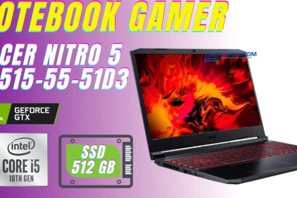 Notebook Acer Nitro 5 AN515-55-51D3 é bom ? c/ i5-10300H + GTX 1650 4 GIGAS GDDR6 SSD M2 NVME 512 GIGAS COM WINDOWS 10 HOME TELA IPS FULL HD