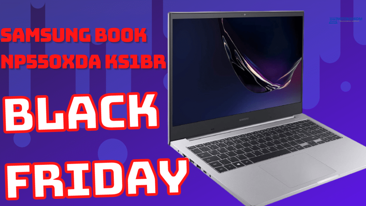 Black Friday 2021 Samsung Book NP550XDA-KS1BR Custando R$ 3.761,99 em 1x no cartão ou R$ 3.959,99 em até 12x se usar o cupom Recomendado abaixo.