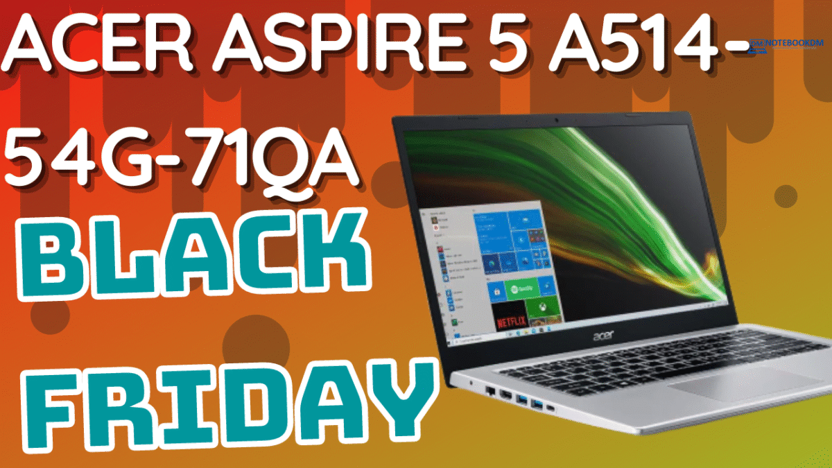 Black Friday 2021 Notebook Acer Aspire 5 A514-54G-71QA custando R$4.769,10à vista (10% de desconto) ou R$ 5.299,00 em 12x de R$ 441,58 sem juros