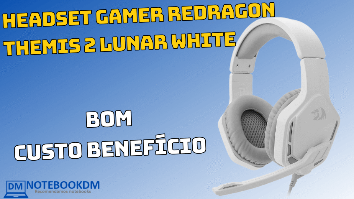 Headset Gamer Redragon Themis 2 Lunar White é bom ? O Headset tem um bom custo benefício se levar em consideração a qualidade do som e do microfone.