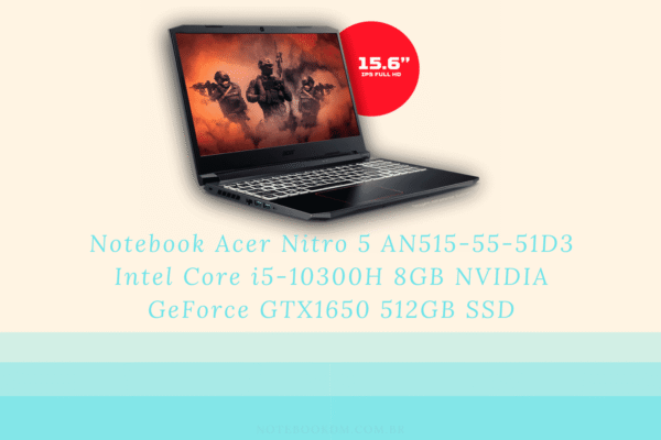 Acer Nitro 5 AN515-55-51D3 por R$5.129,99 à vista OU em até 10x de R$ 539,90 HOJE.
