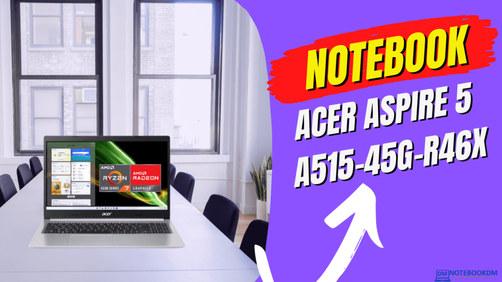 Notebook Acer Aspire 5 A515-45G-R46X: Notebook intermediário com excelente configuração e belo design com acabamento em metal na tampa.