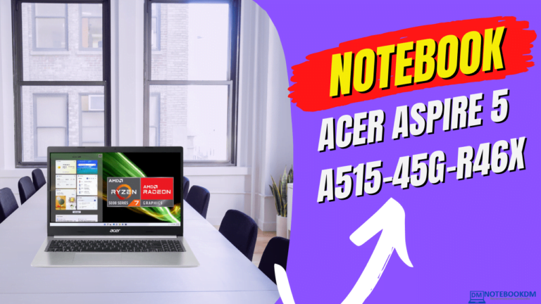 Notebook Acer Aspire 5 A515-45G-R46X: Notebook intermediário com excelente configuração e belo design com acabamento em metal na tampa.