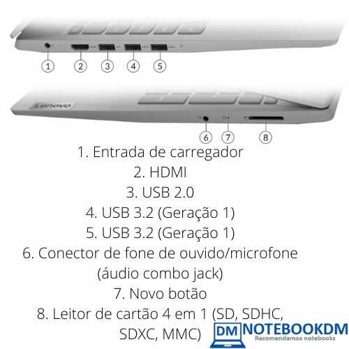 IdeaPad 3i 15" - Prata Cod. Produto: 82BS000KBR