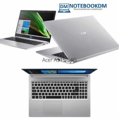 Notebook Acer A515-54G-59KV Intel Core i5 8GB - 256GB SSD 15,6” LED Placa de Vídeo 2GB Windows 10