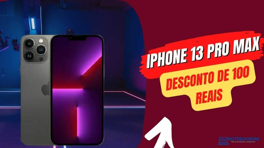 iPhone 13 Pro Max com desconto de 100 Reais 2 iPhone 13 Pro Max com desconto de 100 Reais por Tempo Limitado. Use o código secreto na página de pagamento para conseguir o desconto.