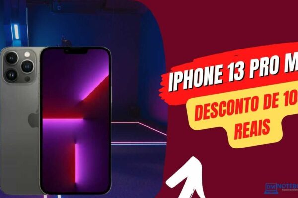 iPhone 13 Pro Max com desconto de 100 Reais por Tempo Limitado. Use o código secreto na página de pagamento para conseguir o desconto.