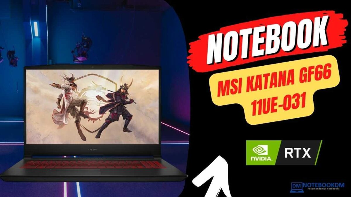 Notebook ‎MSI KATANA GF66 11UE-031com SSD de 1 TB | Core i7-11800H 8 Core | NVIDIA® GeForce RTX™ 3060 6GB GDDR6.