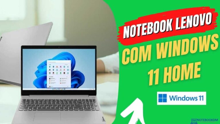 Notebook Lenovo com Windows 11 IdeaPad 3i 82BU0006BR 1 Notebook Lenovo com Windows 11 IdeaPad 3i 82BU0006BR. Modelo com 4 Gigas, SSD de 128 Gigas e tela Antirreflexo.