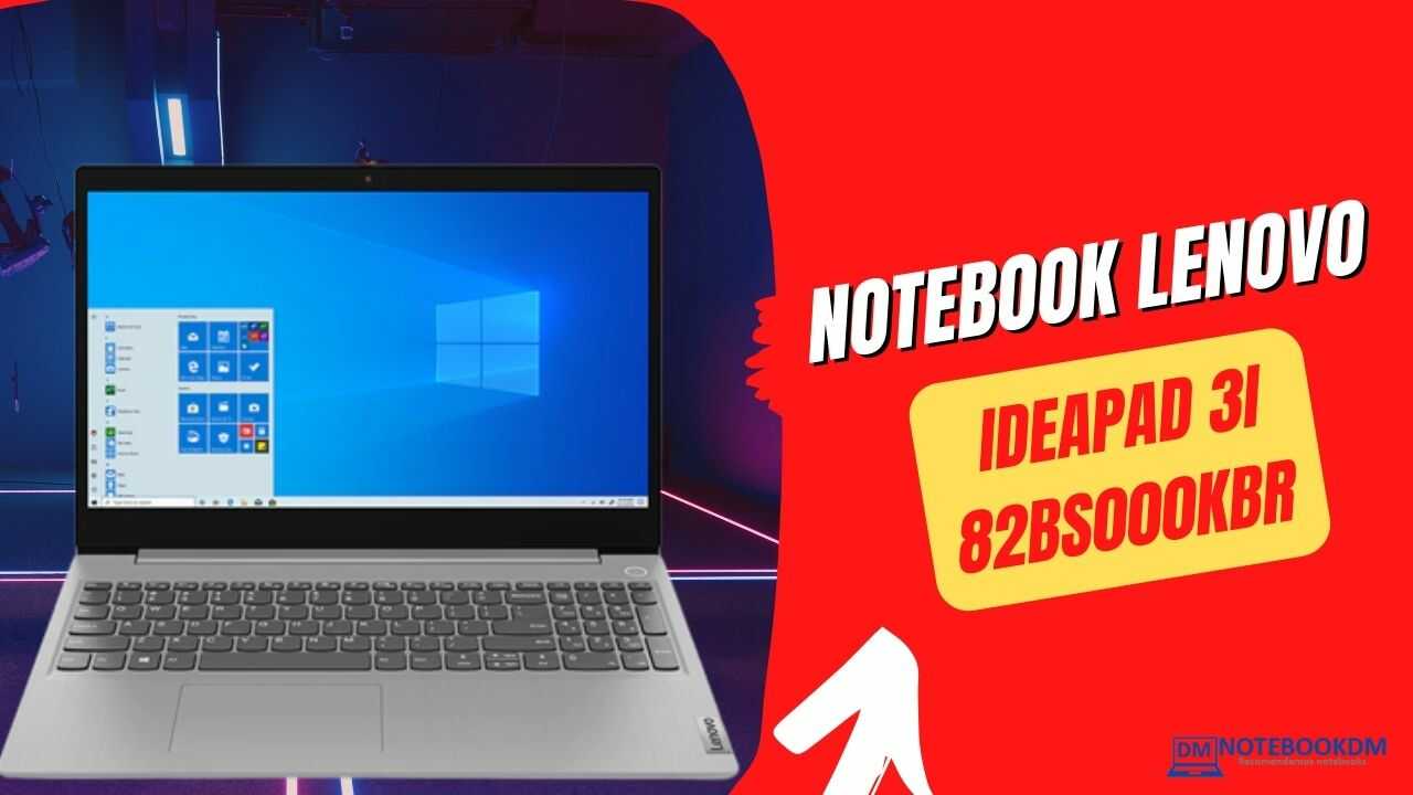 Notebook Lenovo IdeaPad 3i 82BS000KBR: O Notebook perfeito para você trabalhar com projetos gráficos de nível médio.