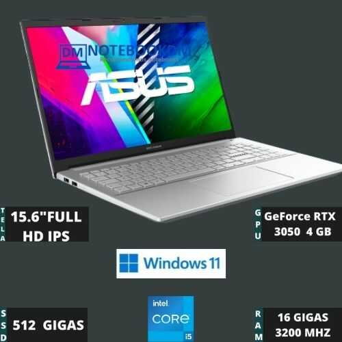Notebook ASUS Vivobook Pro 15 K3500PC-KJ391W Cool Silver