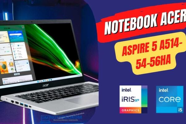 Notebook Acer Aspire 5 A514-54-56HA com SSD NVME de 512 Gigas | Tela Full HD IPS e Windows 11