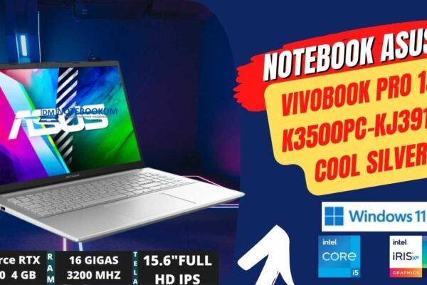 Notebook ASUS Vivobook Pro 15 K3500PC-KJ391W: Modelo top de Linha com NVIDIA RTX3050 | i5 11300H e SSD de 512 Gigas.
