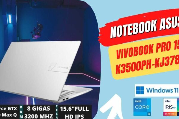 Notebook ASUS Vivobook Pro 15 K3500PH-KJ378W: Modelo avançado com NVIDIA GeForce® GTX 1650 Max de 8 Gigas + SSD de 512 Gigas e Intel® Core™ i5 11300H.