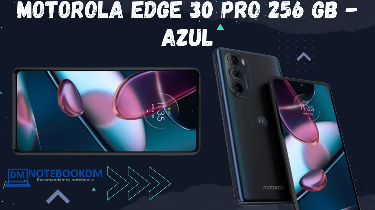 Motorola Edge 30 Pro Azul de 256 Gigas com Tela OLED de 144 Hz + Snapdragon 8 Gen 1 e 12 Gigas de RAM.