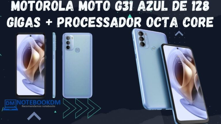 Motorola Moto g31 Azul de 128 Gigas + PROCESSADOR OCTA CORE. Veja nas Lojas abaixo.