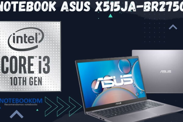 Notebook Asus x515ja-br2750 com Intel Core i3 1005G1 + Tela NanoEdge e SSD de 256 GB