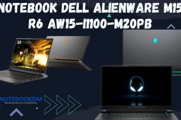 Notebook Dell Alienware m15 R6 AW15-i1100-M20PB com Mochila Dell Gaming + Geforce RTX 3060 com 6GB GDDR6
