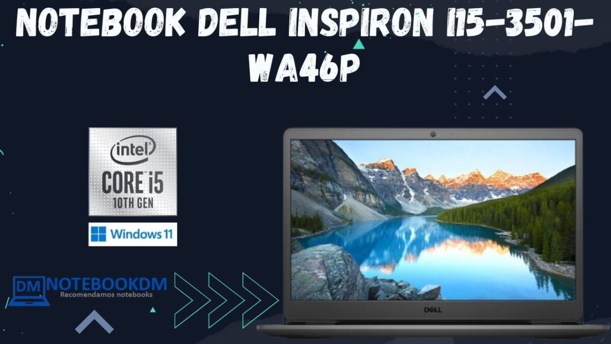 Notebook Dell Inspiron I15-3501-WA46P com Windows 11 home | SSD NVME 256 GIGAS + Intel Core i5.