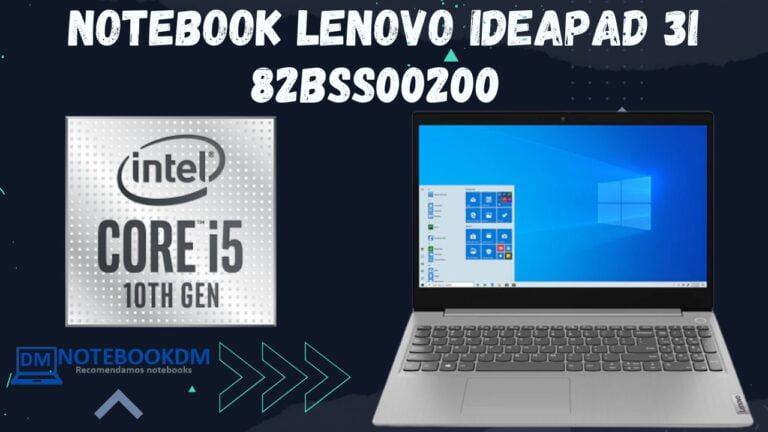 Notebook Lenovo IdeaPad 3i 82BSS00200 com SSD M.2 NVME de 256 GB + Processador Intel Core i5-10210U