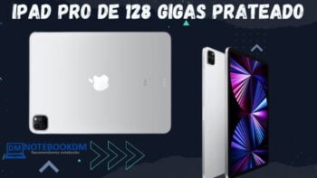 iPad Pro de 128 Gigas Prateado com tela Liquid Retina de 11 polegadas com ProMotion e Processador M1 da Apple.