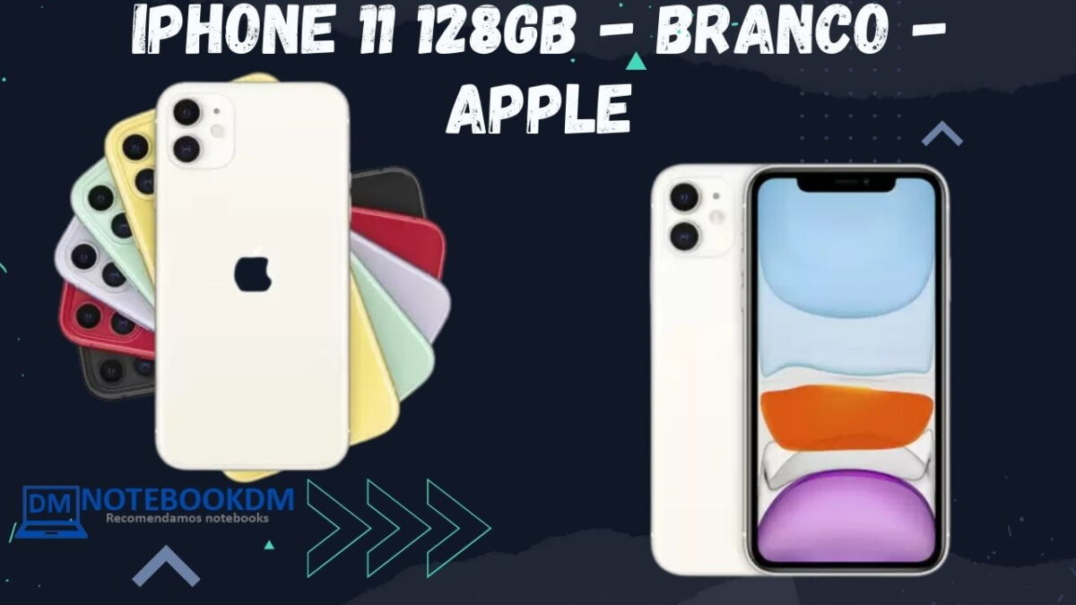 iPhone 11 Branco de 128GB Apple com Câmera dupla de 12 MP Ultra-angular e grande-angular.