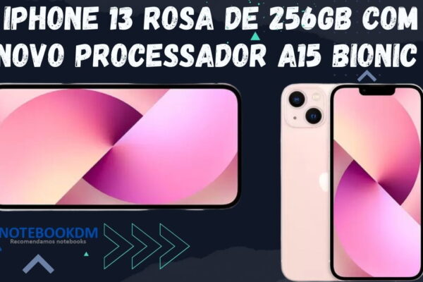 iPhone 13 Rosa de 256GB com Novo Processador A15 Bionic + iOS 15