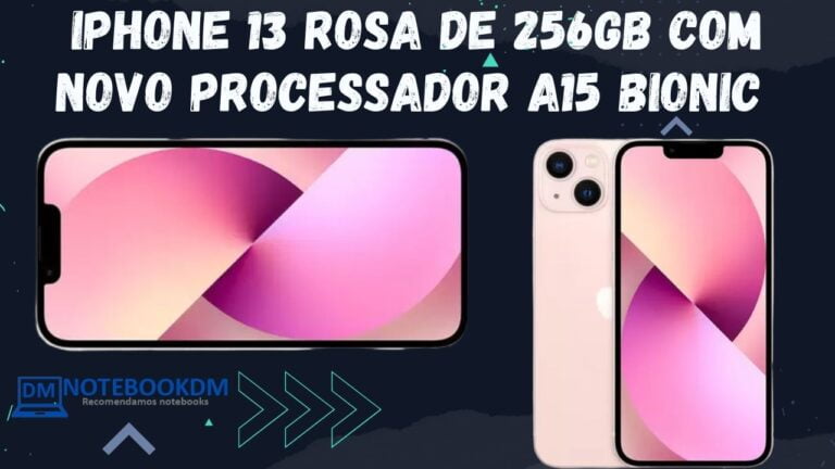 iPhone 13 Rosa de 256GB com Novo Processador A15 Bionic + iOS 15