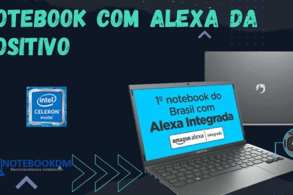 Notebook com Alexa da Positivo + Windows 11 Home e tecla Alexa integrada