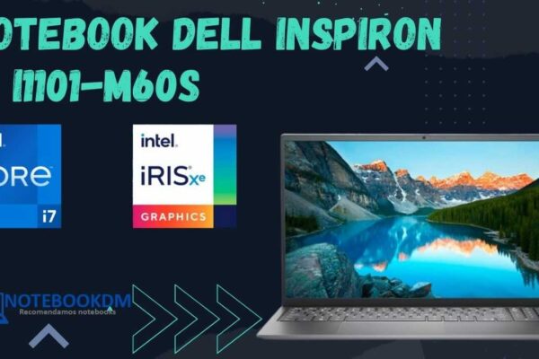 Notebook Dell Inspiron 15 i1101-M60S com NVIDIA® GeForce MX450 + Core i7-11390H e Tela Full HD.
