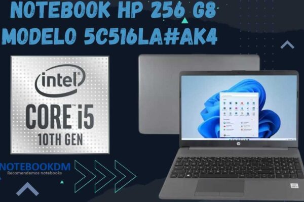 Notebook HP 256 G8 modelo 5C516LA#AK4 com SSD de 256 GB + Windows 11 Home e Intel Core I5 10º Geração.