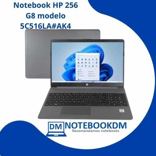Notebook HP 256 G8 modelo 5C516LA#AK4 com SSD de 256 GB + Windows 11 Home e Intel Core I5 10º Geração.