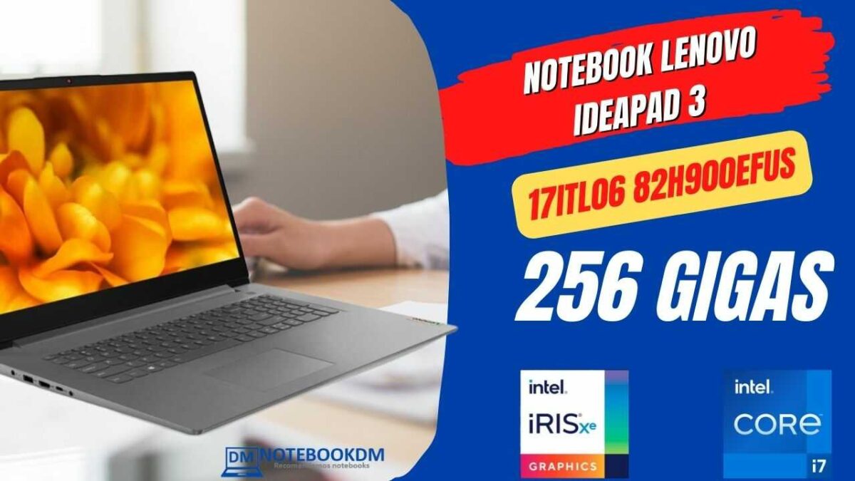 Notebook Lenovo IdeaPad 3 17ITL06 82H900EFUS com 17.3 Polegadas + Intel Core i7-1165G7 !