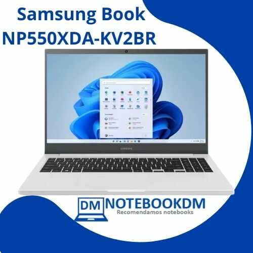 Notebook Samsung Book NP550XDA-KV2BR com Windows 11 HOME + Intel Core i3 11º Geração e na cor Branco