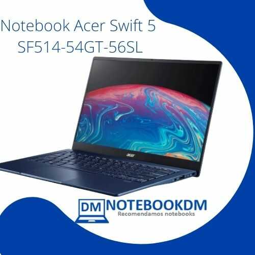 Notebook Acer Swift 5 Intel Core I5-1035g1 8gb (Geforce Mx350 2gb) 512gb Ssd W10 14" Ips Sf514-54gt-56sl - Azul