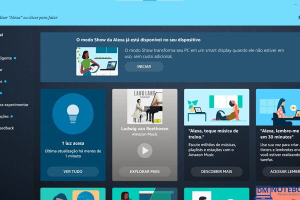 Alexa para Windows 10 e windows 11 gratis ! Ouça músicas e notícias Por comando de voz dado a inteligência artificial da ALEXA da Amazon.