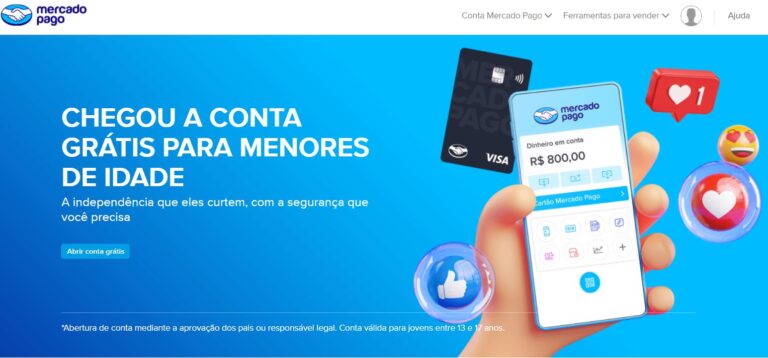 Conta bancária para menor de idade com Cartão de Débito Saques e mais serviços !