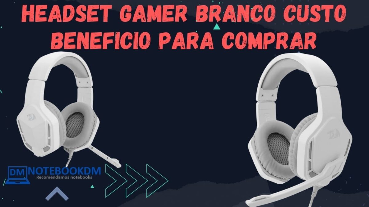 Headset gamer Branco custo beneficio para Comprar Headset Gamer Redragon Themis 2 Lunar White