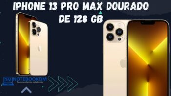 Iphone 13 Pro Max Dourado de 128 Gigas com Super Processador A15 Bionic + três câmeras de 12 MP.