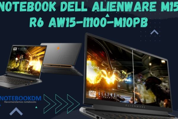 Notebook Dell Alienware m15 R6 AW15-i1100-M10PB com RTX 3060 6GB Windows 11 PROCESSADOR Intel Core i7-11º SSD de 512GB Mochila Dell Gaming 17