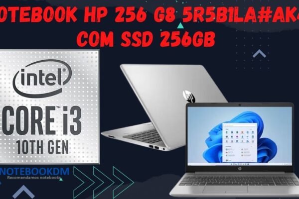 Notebook HP 256 G8 5R5B1LA#AK4 COM SSD 256GB, Windows 11 + i3-1005G1 10º Geração