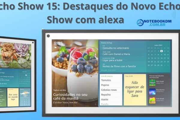 Echo Show 15 smart display da Amazon com Alexa e tela Full HD de 15.6 polegadas