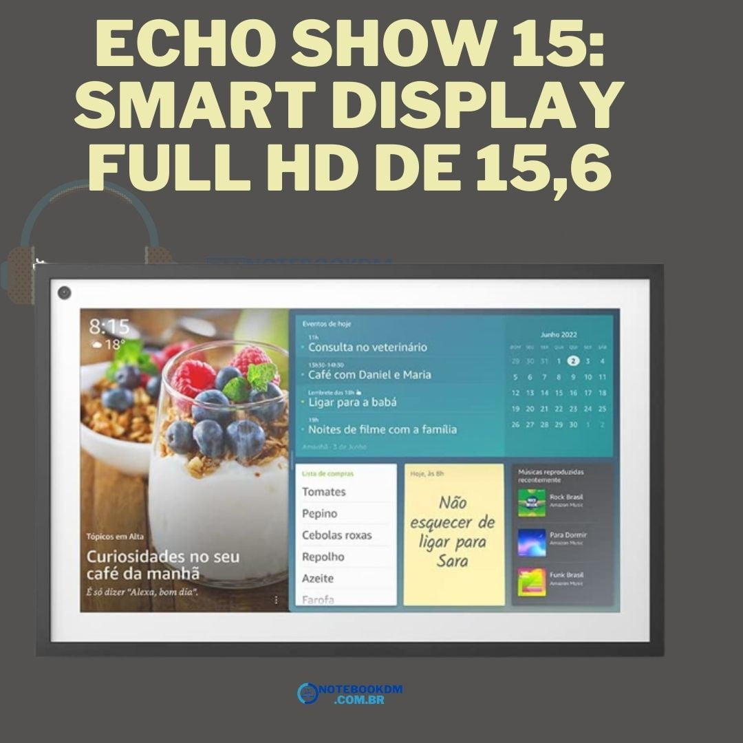 Echo Show 15: Destaques do Novo Echo Show com alexa e Tela FullHD de 15.6 Polegadas