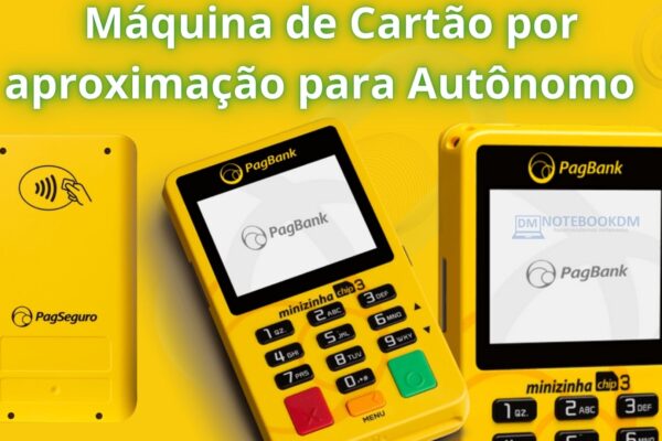 Máquina de Cartão por aproximação para Autônomo sem aluguel + NFC. Minizinha Chip 3 maquininha de cartão super barata