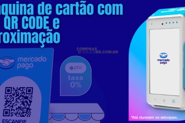 Máquina de cartão com Pix QR CODE e Aproximação 4G grátis e Wi-fi para não perder nenhuma venda